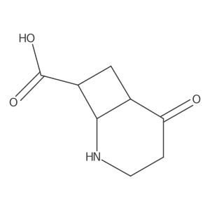 5-Oxo-2-azabicyclo[4.2.0]octane-8-carboxylic acid结构式