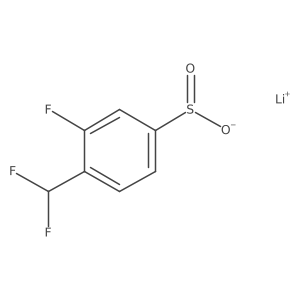Lithium(1+) ion 4-(difluoromethyl)-3-fluorobenzene-1-sulfinate结构式