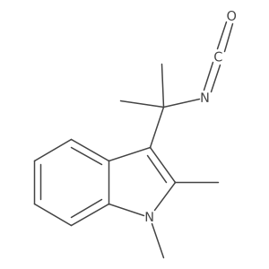 3-(2-isocyanatopropan-2-yl)-1,2-dimethyl-1H-indole结构式