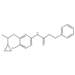 benzyl N-[5-bromo-4-(1-cyclopropylethoxy)pyrimidin-2-yl]carbamate Structure