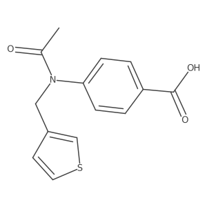 4-{N-[(thiophen-3-yl)methyl]acetamido}benzoic acid Structure