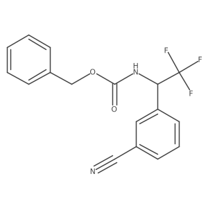 benzyl N-[1-(3-cyanophenyl)-2,2,2-trifluoroethyl]carbamate结构式
