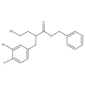 benzyl N-[(3-bromo-4-fluorophenyl)methyl]-N-(2-hydroxyethyl)carbamate Structure