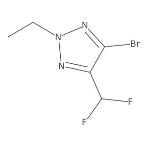 4-bromo-5-(difluoromethyl)-2-ethyl-2H-1,2,3-triazole Structure