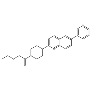 2-Ethoxy-1-{4-[6-(pyrimidin-5-yl)-1,8-naphthyridin-2-yl]piperidin-1-yl}ethan-1-one Structure