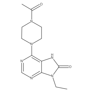 6-(4-acetylpiperazin-1-yl)-9-ethyl-8,9-dihydro-7H-purin-8-one Structure
