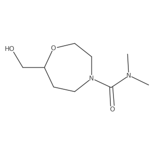 7-(hydroxymethyl)-N,N-dimethyl-1,4-oxazepane-4-carboxamide Structure
