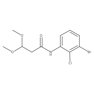 N-(3-Bromo-2-chlorophenyl)-3,3-dimethoxypropanamide Structure