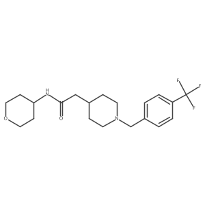 N-(oxan-4-yl)-2-(1-{[4-(trifluoromethyl)phenyl]methyl}piperidin-4-yl)acetamide结构式