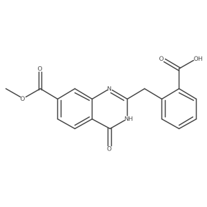 2-{[7-(Methoxycarbonyl)-4-oxo-3,4-dihydroquinazolin-2-yl]methyl}benzoic acid Structure