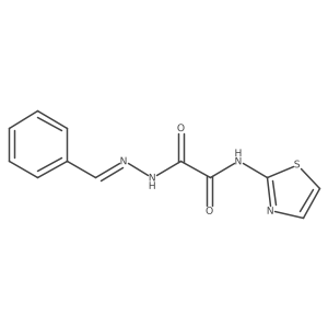 2-Oxo-2-(2-thiazolylamino)acetic acid 2-(phenylmethylene)hydrazide结构式