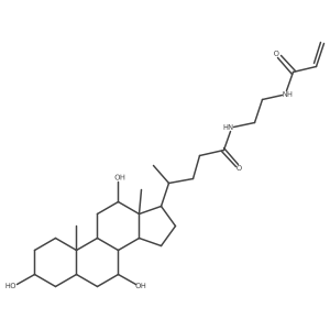 (R)-N-(2-Acrylamidoethyl)-4-[(3R,5S,7R,8R,9S,10S,12S,13R,14S,17R)-3,7,12-trihydroxy-10,13-dimethylhexadecahydro-1H-cyclopenta[a]phenanthren-17-yl]pentanamide结构式