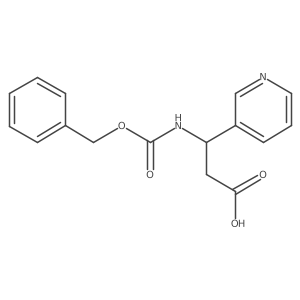 3-{[(Benzyloxy)carbonyl]amino}-3-(pyridin-3-yl)propanoic acid结构式