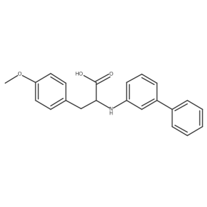 (S)-2-(Biphenyl-3-ylamino)-3-(4-methoxy-phenyl)-propionic acid结构式