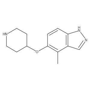 1H-Indazole, 4-methyl-5-(4-piperidinyloxy)- Structure