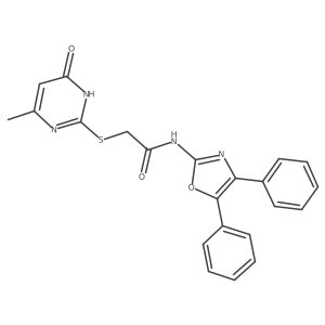 N-(4,5-Diphenyl-oxazol-2-yl)-2-(4-hydroxy-6-methyl-pyrimidin-2-ylsulfanyl)-acetamide结构式