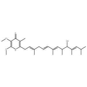 4-Pyridinol, 2-((2E,5E,7E,9R,10R,11E)-10-hydroxy-3,7,9,11,13-pentamethyl-2,5,7,11-tetradecatetraenyl)-5,6-dimethoxy-3-methyl-结构式