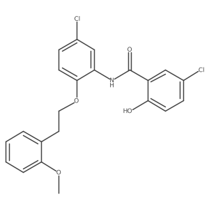 Benzamide,5-chloro-n-[5-chloro-2-[2-(2-methoxyphenyl)ethoxy]phenyl]-2-hydroxy-结构式