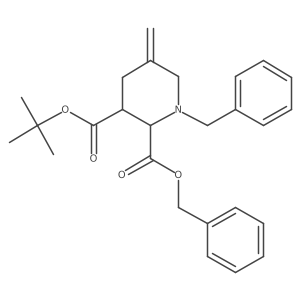 2-Benzyl 3-(tert-butyl) (2S,3S)-1-benzyl-5-methylenepiperidine-2,3-dicarboxylate结构式