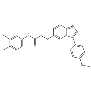 N-(3-chloro-4-methylphenyl)-2-((3-(4-methoxyphenyl)-[1,2,4]triazolo[4,3-b]pyridazin-6-yl)thio)acetamide结构式