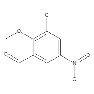 3-Chloro-2-methoxy-5-nitrobenzaldehyde结构式