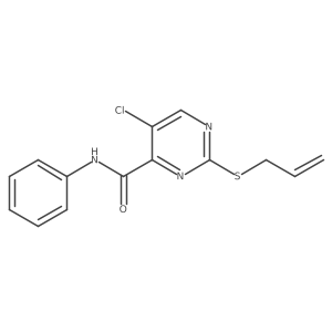 5-chloro-N-phenyl-2-(prop-2-en-1-ylsulfanyl)pyrimidine-4-carboxamide结构式