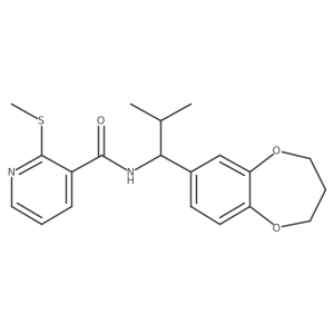 N-[1-(3,4-Dihydro-2H-1,5-benzodioxepin-7-YL)-2-methylpropyl]-2-(methylsulfanyl)pyridine-3-carboxamide Structure