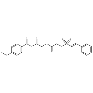 [(4-Methoxybenzoyl)carbamoyl]methyl 2-(2-phenylethenesulfonamido)acetate Structure
