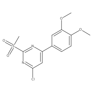 4-Chloro-6-(3,4-dimethoxy-phenyl)-2-methanesulfonyl-pyrimidine结构式