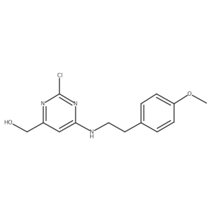 {2-Chloro-6-[2-(4-methoxy-phenyl)-ethylamino]-pyrimidin-4-yl}-methanol结构式