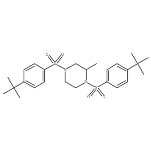 1,4-Bis(4-tert-butylbenzenesulfonyl)-2-methylpiperazine结构式
