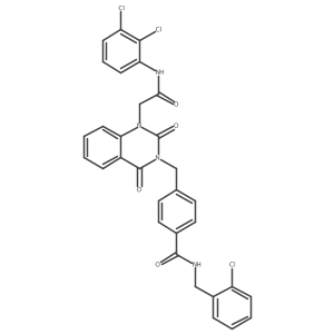 N-(2-chlorobenzyl)-4-((1-(2-((2,3-dichlorophenyl)amino)-2-oxoethyl)-2,4-dioxo-1,2-dihydroquinazolin-3(4H)-yl)methyl)benzamide Structure