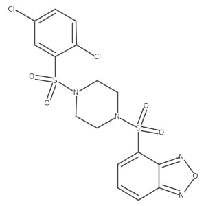 4-({4-[(2,5-Dichlorophenyl)sulfonyl]piperazin-1-yl}sulfonyl)-2,1,3-benzoxadiazole Structure