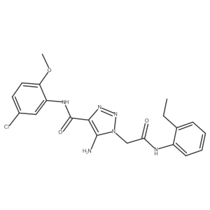 5-amino-N-(5-chloro-2-methoxyphenyl)-1-(2-((2-ethylphenyl)amino)-2-oxoethyl)-1H-1,2,3-triazole-4-carboxamide Structure