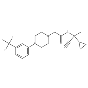 N-(1-cyano-1-cyclopropylethyl)-2-{4-[3-(trifluoromethyl)phenyl]piperazin-1-yl}acetamide结构式