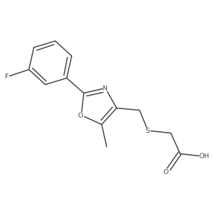 ({[2-(3-Fluorophenyl)-5-methyl-1,3-oxazol-4-yl]methyl}thio)acetic acid Structure