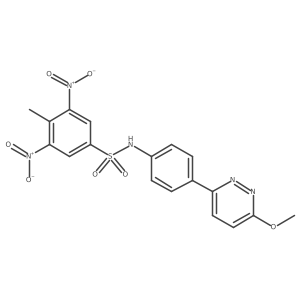 N-(4-(6-methoxypyridazin-3-yl)phenyl)-4-methyl-3,5-dinitrobenzenesulfonamide Structure