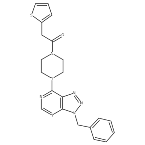 1-(4-(3-benzyl-3H-[1,2,3]triazolo[4,5-d]pyrimidin-7-yl)piperazin-1-yl)-2-(thiophen-2-yl)ethanone Structure