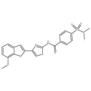 4-(N,N-dimethylsulfamoyl)-N-(4-(7-methoxybenzofuran-2-yl)thiazol-2-yl)benzamide结构式