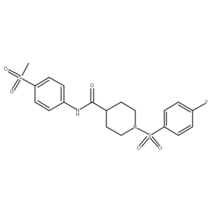 1-((4-fluorophenyl)sulfonyl)-N-(4-(methylsulfonyl)phenyl)piperidine-4-carboxamide Structure