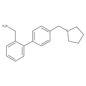 {2-[4-(Pyrrolidin-1-ylmethyl)phenyl]phenyl}methanamine Structure