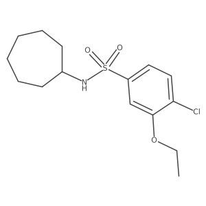 4-chloro-N-cycloheptyl-3-ethoxybenzenesulfonamide结构式