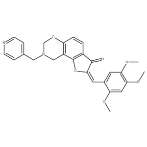 (Z)-8-(pyridin-4-ylmethyl)-2-(2,4,5-trimethoxybenzylidene)-8,9-dihydro-2H-benzofuro[7,6-e][1,3]oxazin-3(7H)-one Structure