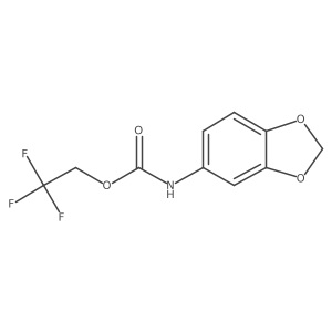 2,2,2-trifluoroethyl N-(2H-1,3-benzodioxol-5-yl)carbamate Structure