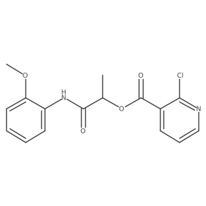 1-[(2-Methoxyphenyl)carbamoyl]ethyl 2-chloropyridine-3-carboxylate结构式