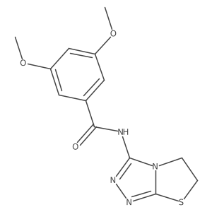 N-(5,6-dihydrothiazolo[2,3-c][1,2,4]triazol-3-yl)-3,5-dimethoxybenzamide结构式