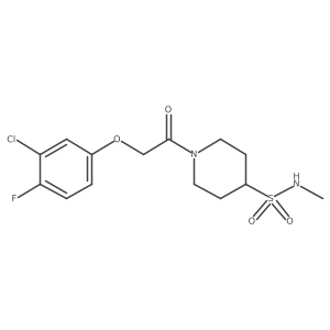 n-Methyl-1-[2-(3-chloro-4-fluoro-phenoxy)acetyl]-piperidine-4-sulfonamide Structure