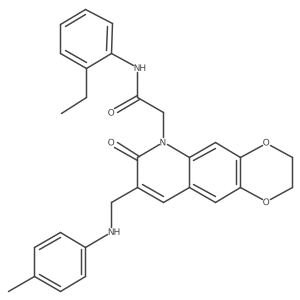 N-(2-ethylphenyl)-2-(7-oxo-8-((p-tolylamino)methyl)-2,3-dihydro-[1,4]dioxino[2,3-g]quinolin-6(7H)-yl)acetamide Structure