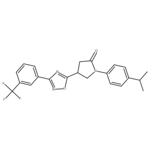 1-(4-Isopropylphenyl)-4-(3-(3-(trifluoromethyl)phenyl)-1,2,4-oxadiazol-5-yl)pyrrolidin-2-one Structure
