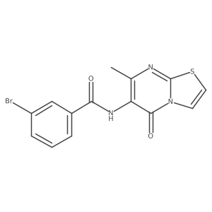 3-bromo-N-(7-methyl-5-oxo-5H-thiazolo[3,2-a]pyrimidin-6-yl)benzamide Structure